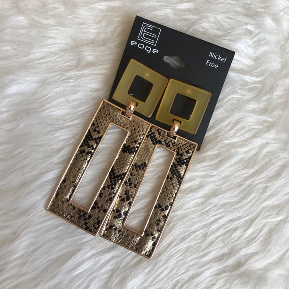 edge Jewelry - ‼️BOGO NWT Edge Snakeskin Statement Earrings